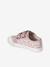 Girls' synthetic trainers with touch 'n' close fastening printed pink 
