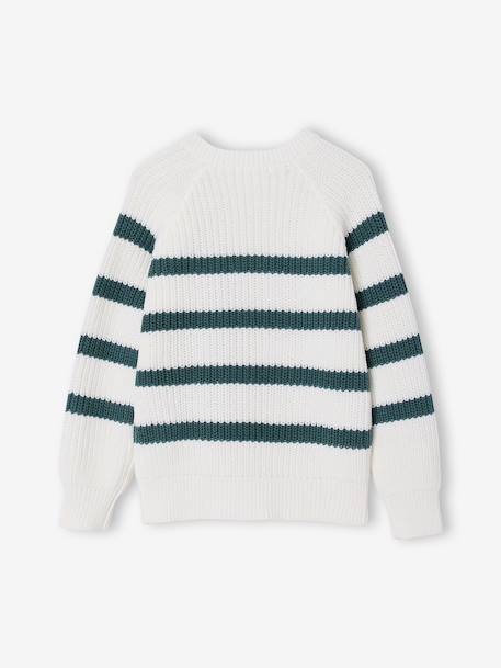 Striped Top for Boys bordeaux red+ecru+ink blue+medium blue+sage green 
