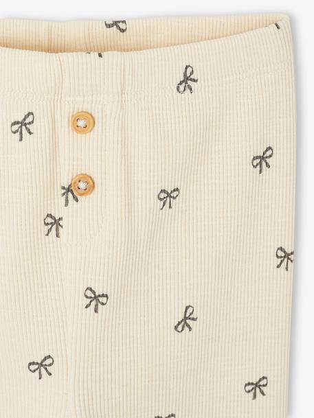 Plain Rib Knit Leggings for Babies sage green+vanilla 