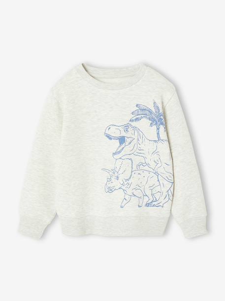 Fancy Sweatshirt for Boys green+marl white+ochre+pale blue 