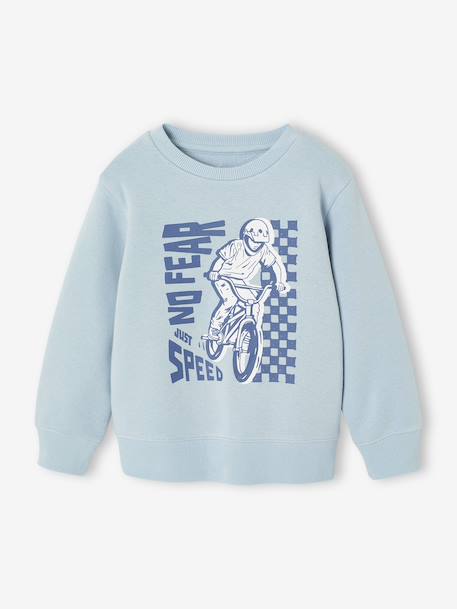 Fancy Sweatshirt for Boys green+marl white+ochre+pale blue 