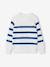 Striped Top for Boys bordeaux red+ecru+ink blue+medium blue+sage green 