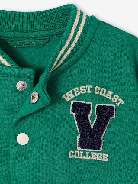 College-Style Jacket in Fleece for Babies green 