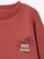 Long Sleeve Sweatshirt with Round Neckline for Boys dusky pink+pastel yellow 