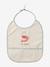 Pack of 2 plasticised baby bibs printed white 