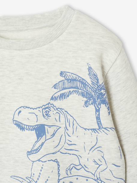 Fancy Sweatshirt for Boys green+marl white+ochre+pale blue 