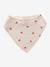 3 Bandana-Style Bibs in Cotton Gauze Brown+cappuccino+ecru+grey blue+Light Green+pale pink+printed beige+sage green+White/Print 