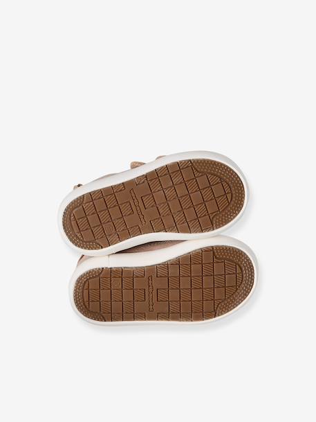 Fabric Trainers with Touch Fasteners, for Baby Boys dark brown+printed beige 