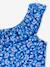 1-Piece Floral Swimsuit for Girls blue 