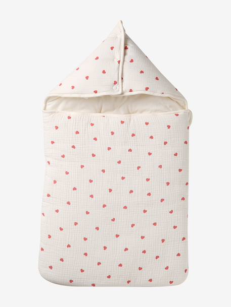 Baby Nest in Cotton Gauze crystal blue+grey blue+printed beige+printed pink+vanilla+white+WHITE MEDIUM ALL OVER PRINTED 