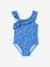 1-Piece Floral Swimsuit for Girls blue 