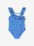 1-Piece Floral Swimsuit for Girls blue 