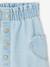 Denim Skirt with Heart Pocket for Girls bleached denim+brut denim 