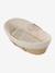 Carrycot Liner in Cotton Gauze grey blue+printed beige+white 