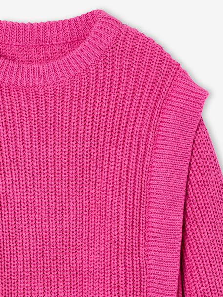 Jumper with Frill Detail On the Shoulders, for Girls peony pink 