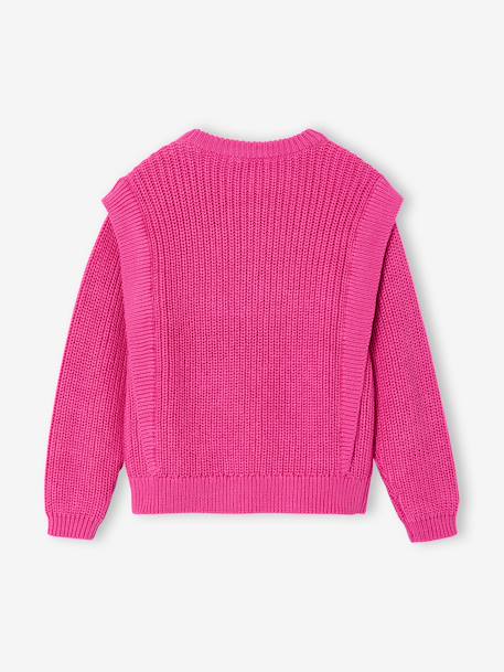 Jumper with Frill Detail On the Shoulders, for Girls peony pink 
