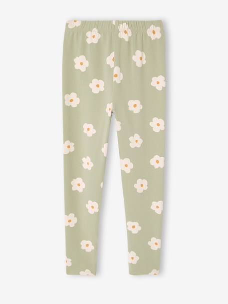 Printed Leggings for Girls almond green+aqua green+blue+ink blue+mauve+printed green+printed pink 