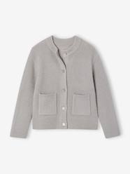 Girls-Girl's fine knit fluffy cardigan