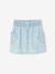 Denim Skirt with Heart Pocket for Girls bleached denim+brut denim 