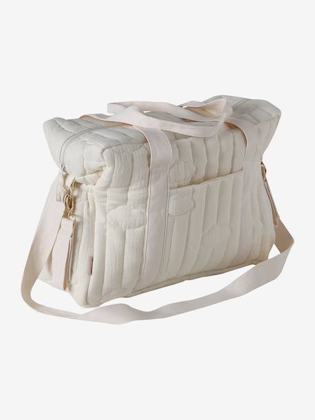 24-hour bag MAMA TEDDY cappuccino+ecru+printed white+white 