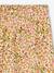 Girls' ribbed knit leggings beige+ecru+printed white 