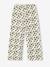 Girls' ribbed knit leggings beige+ecru+printed white 