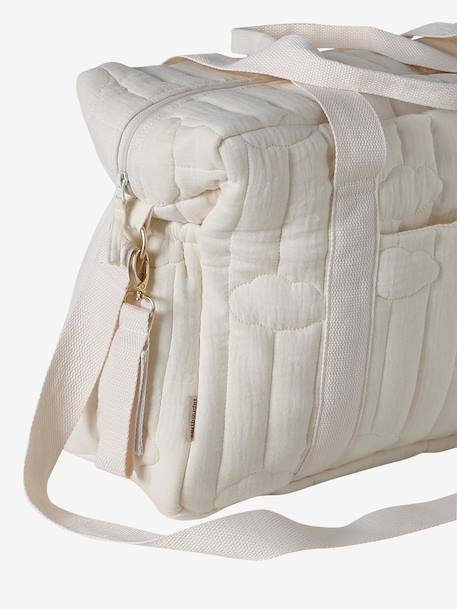 24-hour bag MAMA TEDDY cappuccino+ecru+printed white+white 