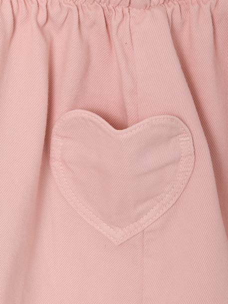 Skirt with Heart Pockets for Girls rose 