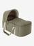Soft fabric moses basket grey blue+printed beige 