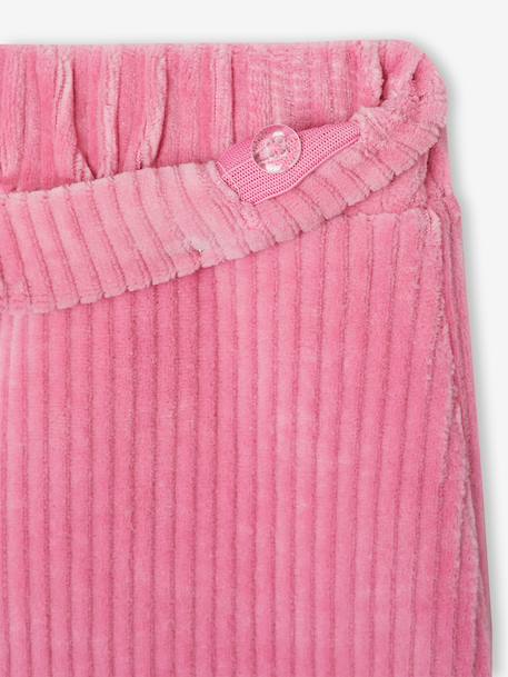 Wide Corduroy Trousers for Girls anthracite+BROWN MEDIUM SOLID+chocolate+ecru+grey blue+khaki+mauve+plum+rose 