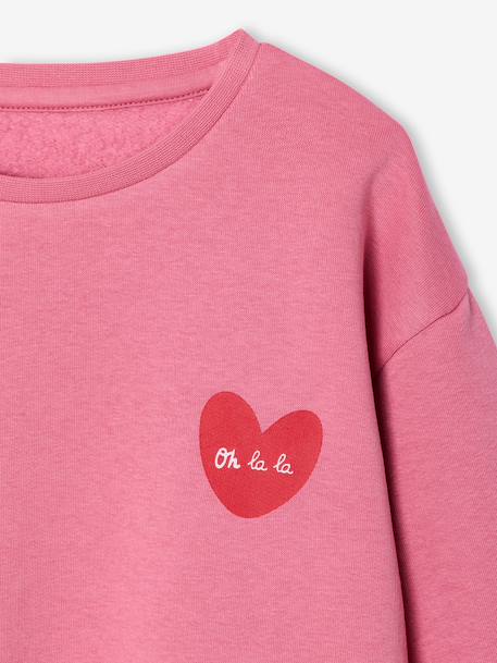 Basics Sweatshirt with Motif for Girls anthracite+coral+peony pink+purple clover+sage+vanilla 