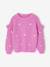Jumper with Ruffled Sleeves for Girls ecru+mauve+red+striped navy blue 