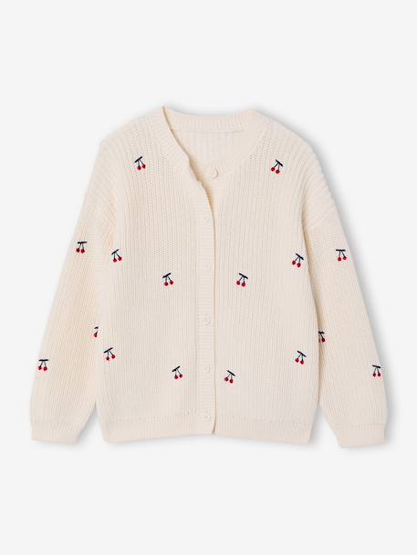 Fancy Cardigan for Girls blush+ecru+grey blue+olive+vanilla 