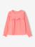 Ruffled Blouse in Cotton Gauze, for Girls coral+ecru 