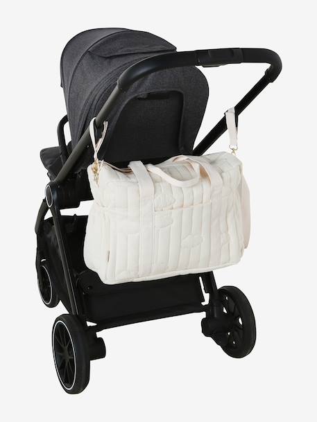 24-hour bag MAMA TEDDY cappuccino+ecru+printed white+white 