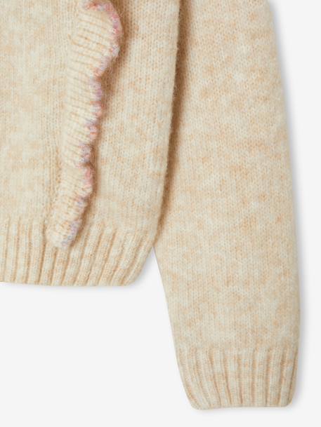 Knitted Jumper for Girls ecru 