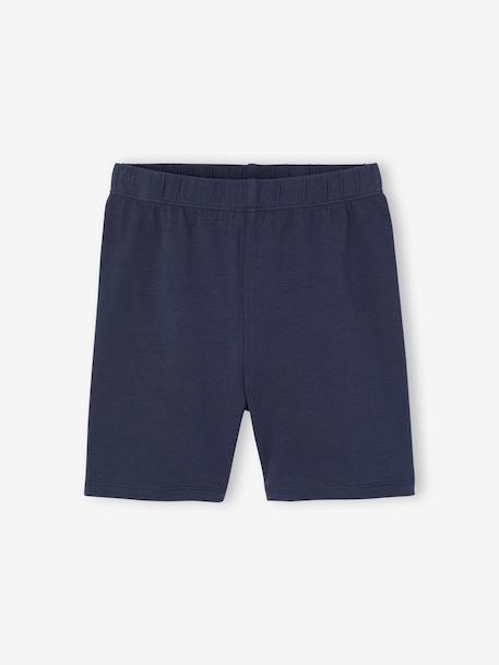 Pack of 2 girls' cycling shorts beige+coral 