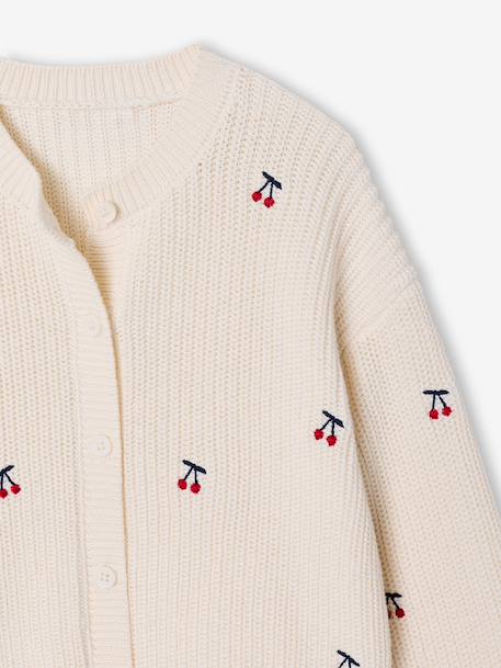 Fancy Cardigan for Girls blush+ecru+grey blue+olive+vanilla 
