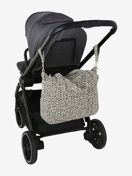 JOIOSA cotton muslin changing bag bronze+ecru+night blue+printed beige 