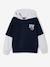 Boys' sports hooded sweatshirt navy blue 