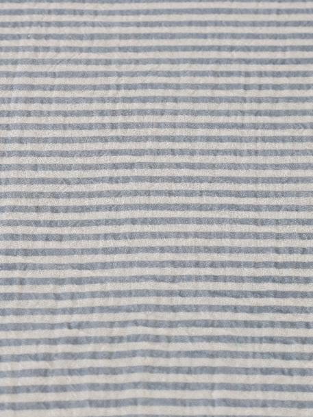 Soft fabric moses basket grey blue+printed beige 