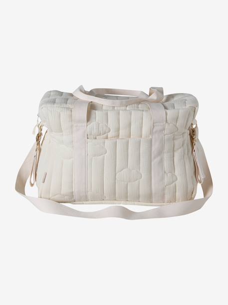 24-hour bag MAMA TEDDY cappuccino+ecru+printed white+white 