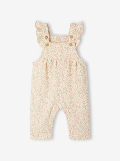 Fleece Dungarees + Headband for Babies ecru+vanilla 