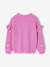 Jumper with Ruffled Sleeves for Girls ecru+mauve+red+striped navy blue 