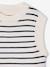 Sleeveless Jumper for Girls camel+ecru 