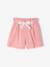 Cotton gauze shorts for girls blush+light blue 