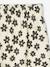 Girls' ribbed knit leggings beige+ecru+printed white 