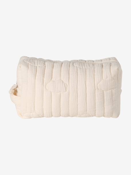 Mama Cotton Gauze Toiletry Bag hazel+printed beige+white 