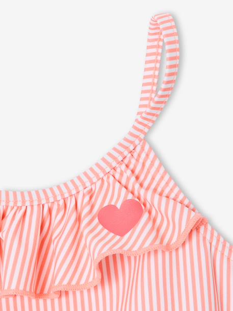 Striped 2-Piece Swimsuit for Girls coral 