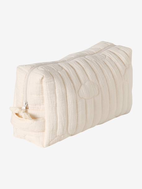 Mama Cotton Gauze Toiletry Bag hazel+printed beige+white 